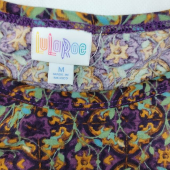 NEW Lularoe Purple & Orange Printed Julia Sheath Bodycon Dress Size Medium - Picture 3 of 6